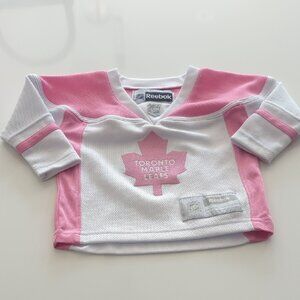Reebok Baby Pink and White Maple Leafs Jersey - Size 12 Months NWOT